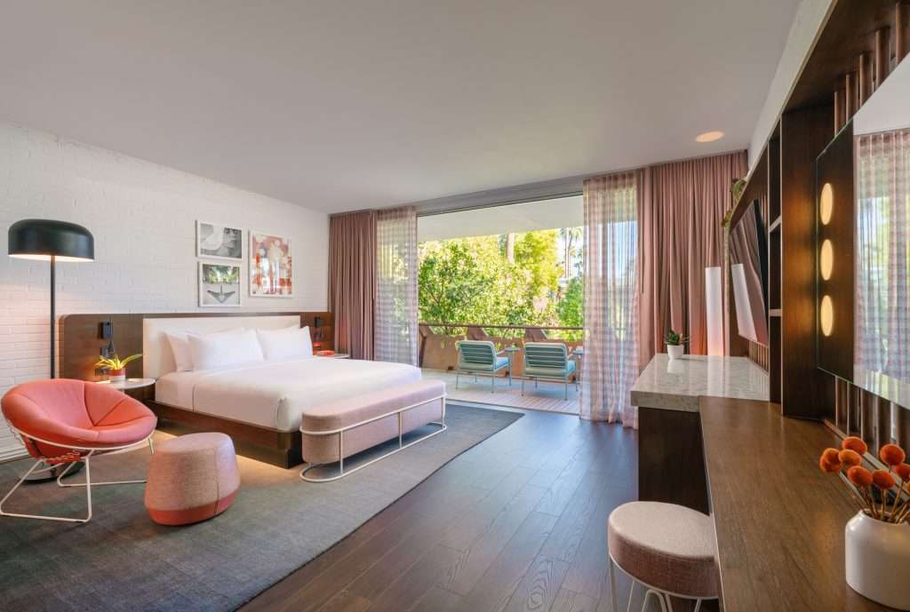 Hideaway Suite bedroom with one king bed