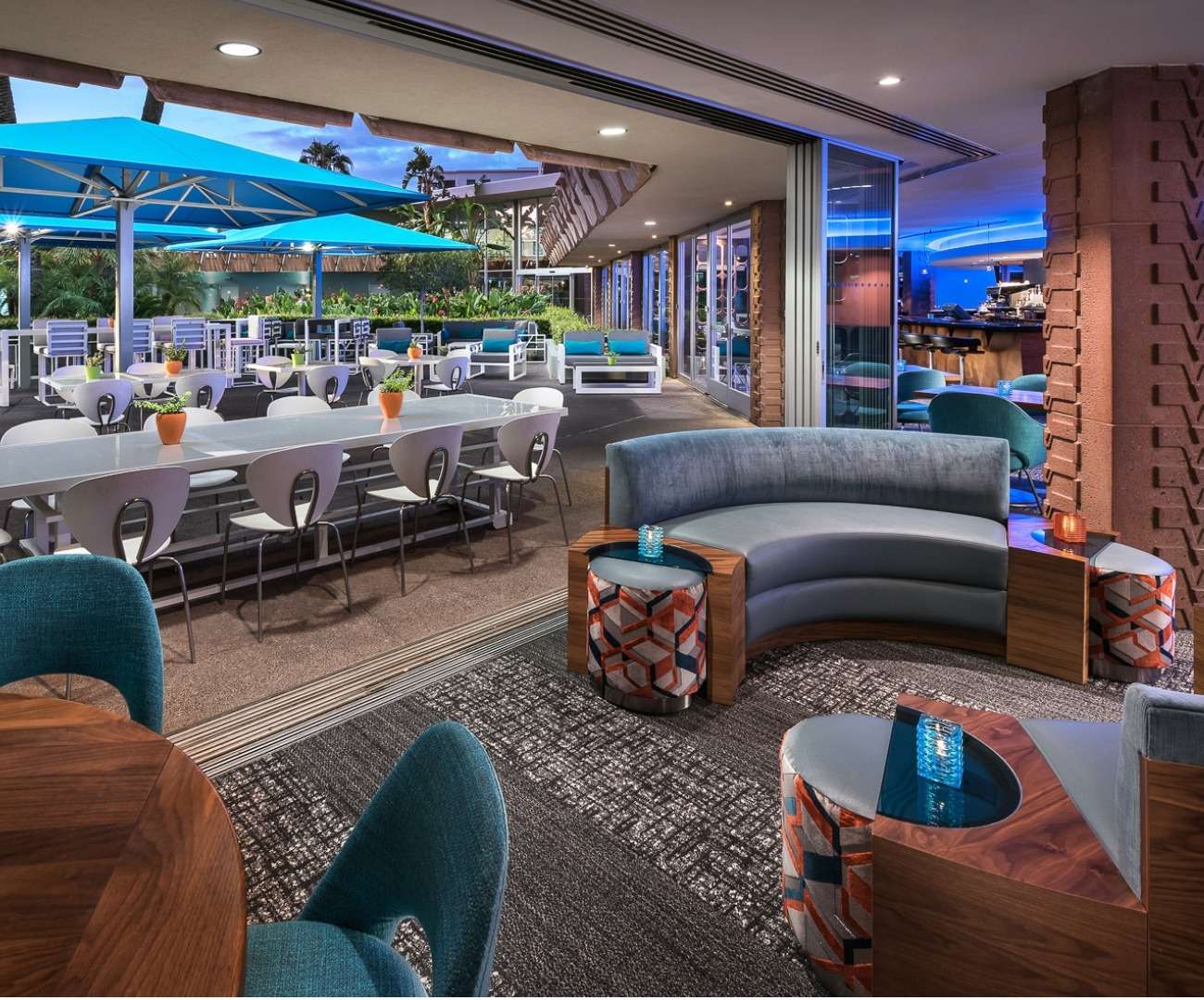 ZuZu restaurant dining room and patio