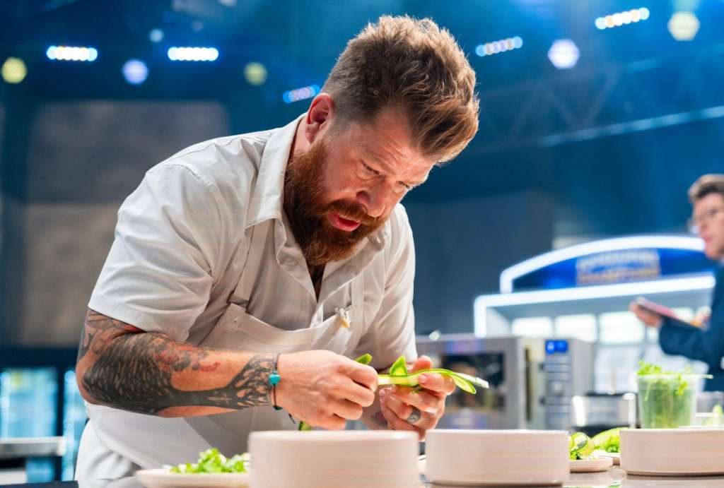 Chef Jonathon Sawyer cooking