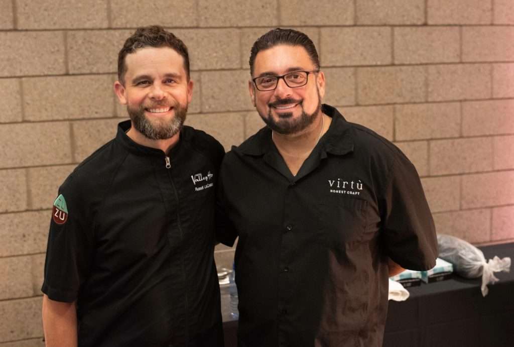 Chef Russell LaCasce with Chef Gio Osso at the market
